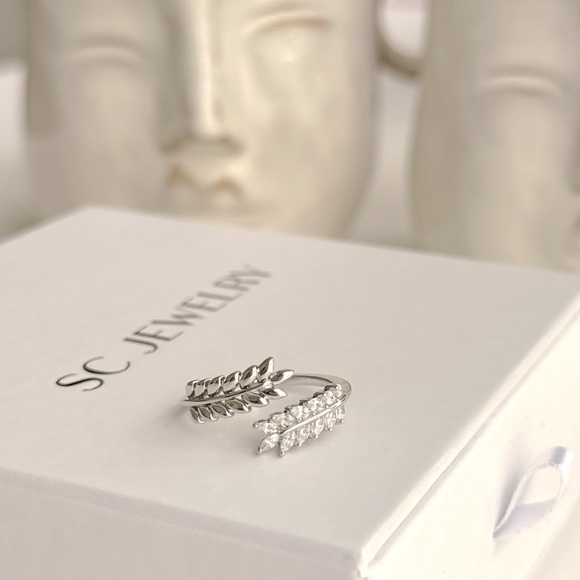 Platinum Plated Spike Adjustable Ring Waterproof Jewelry - Picture 6 of 15